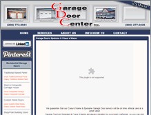 Tablet Screenshot of garagedoorcenterinc.com